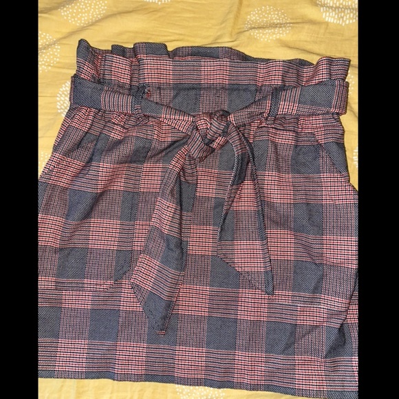 Zara Paperbag Plaid Skirt - Picture 1 of 2